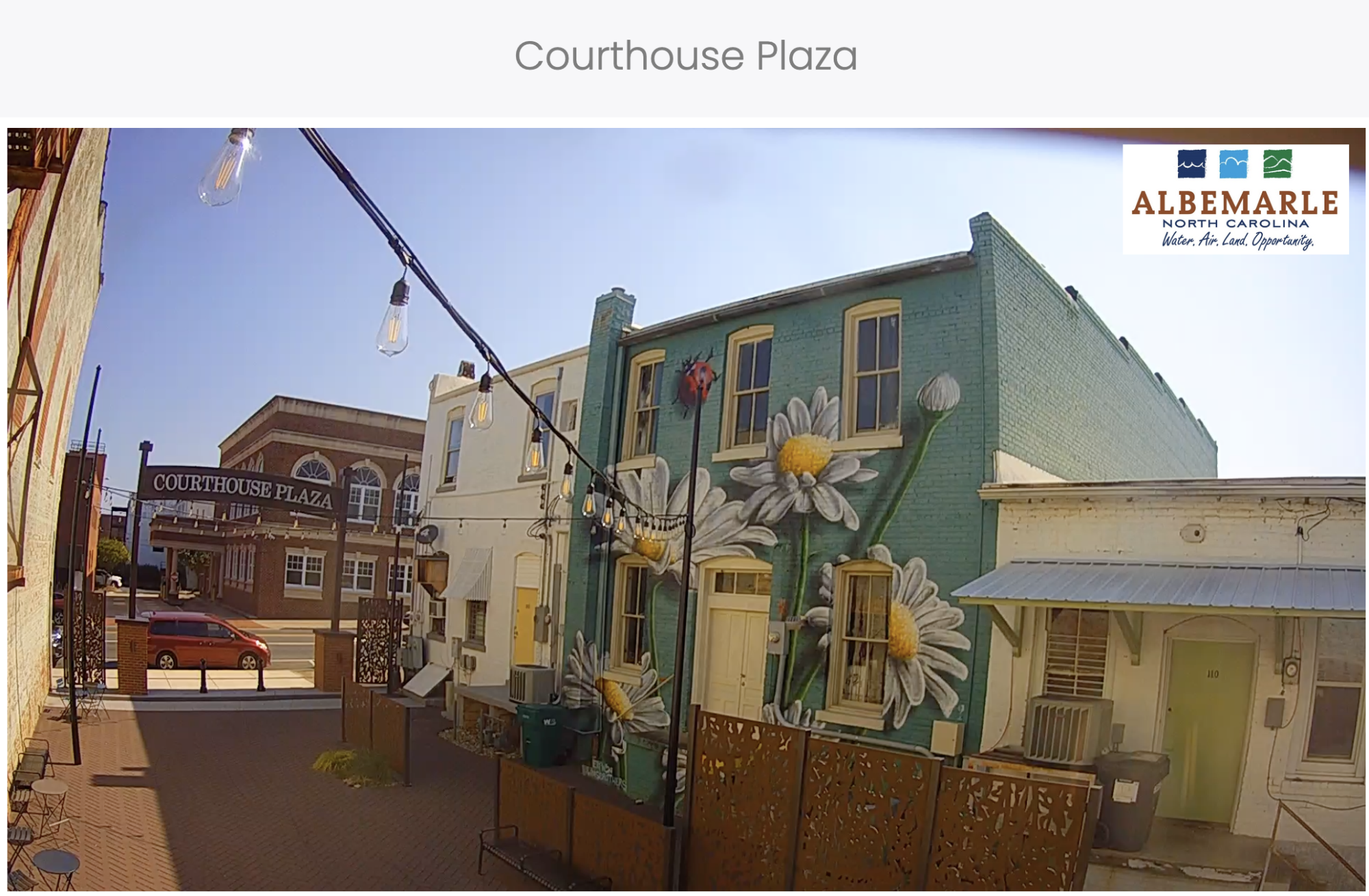 Live Camera On Courthouse Plaza Floral Mural